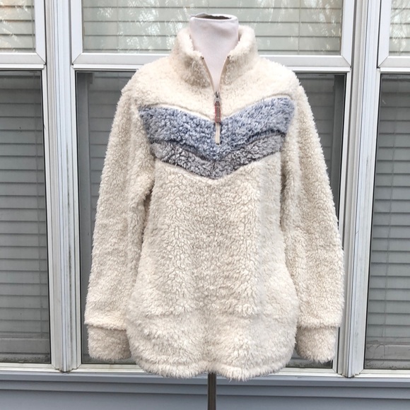 Weatherproof 1/4 Zip Fuzzy Pullover Jacket Top size Medium - Picture 3 of 14